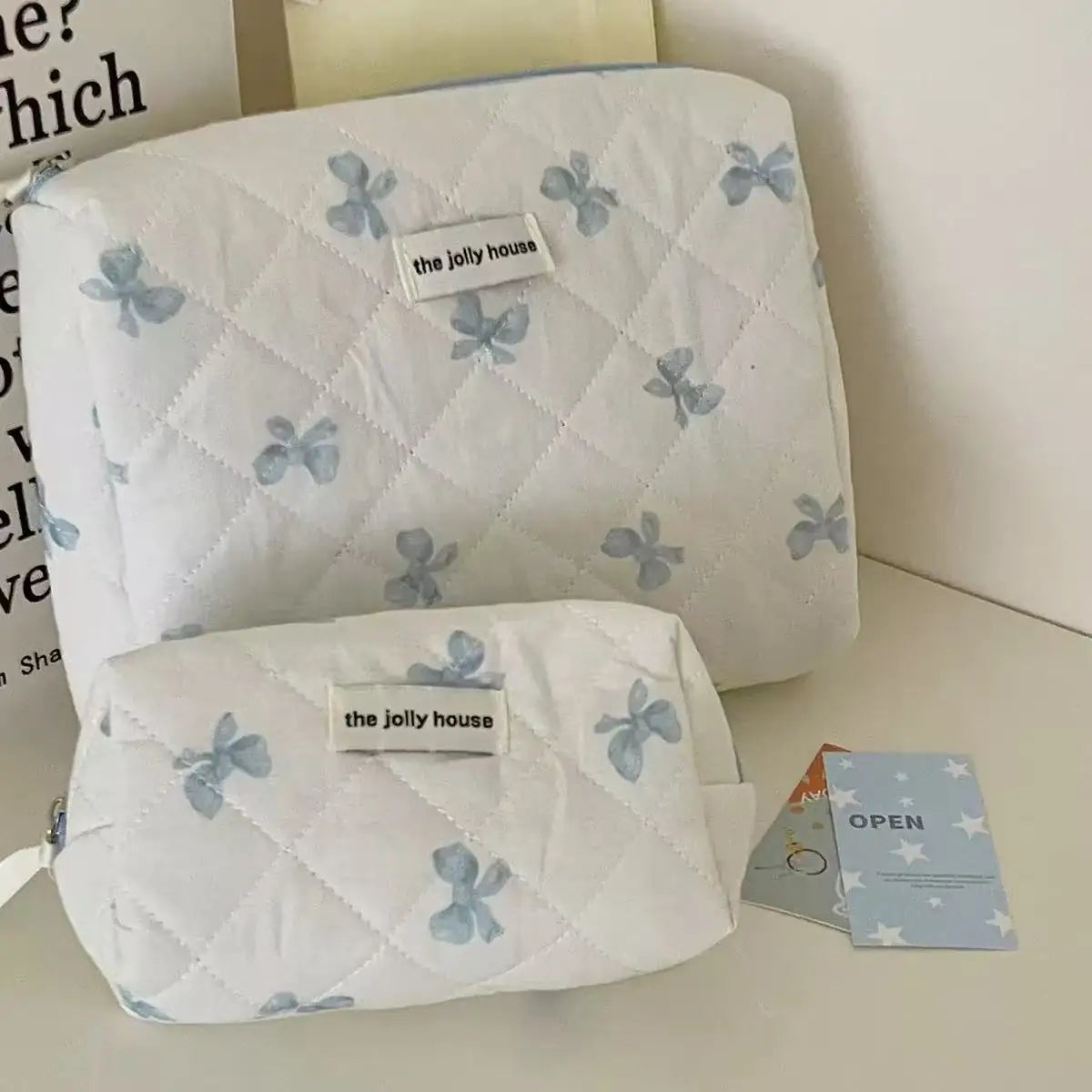 Large Capacity Makeup Bag Bow Print Cosmetics Bag Sundry Storage Bags Organizer for Travel Toiletries neceser Pouch косметичка
